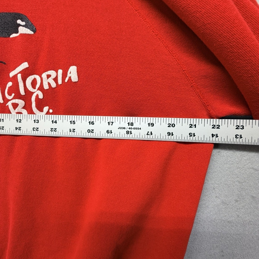 Vintage Hanes Victoria BC Orca Whale Sweatshirt USA Made Red Crewneck XL - Picture 5 of 8